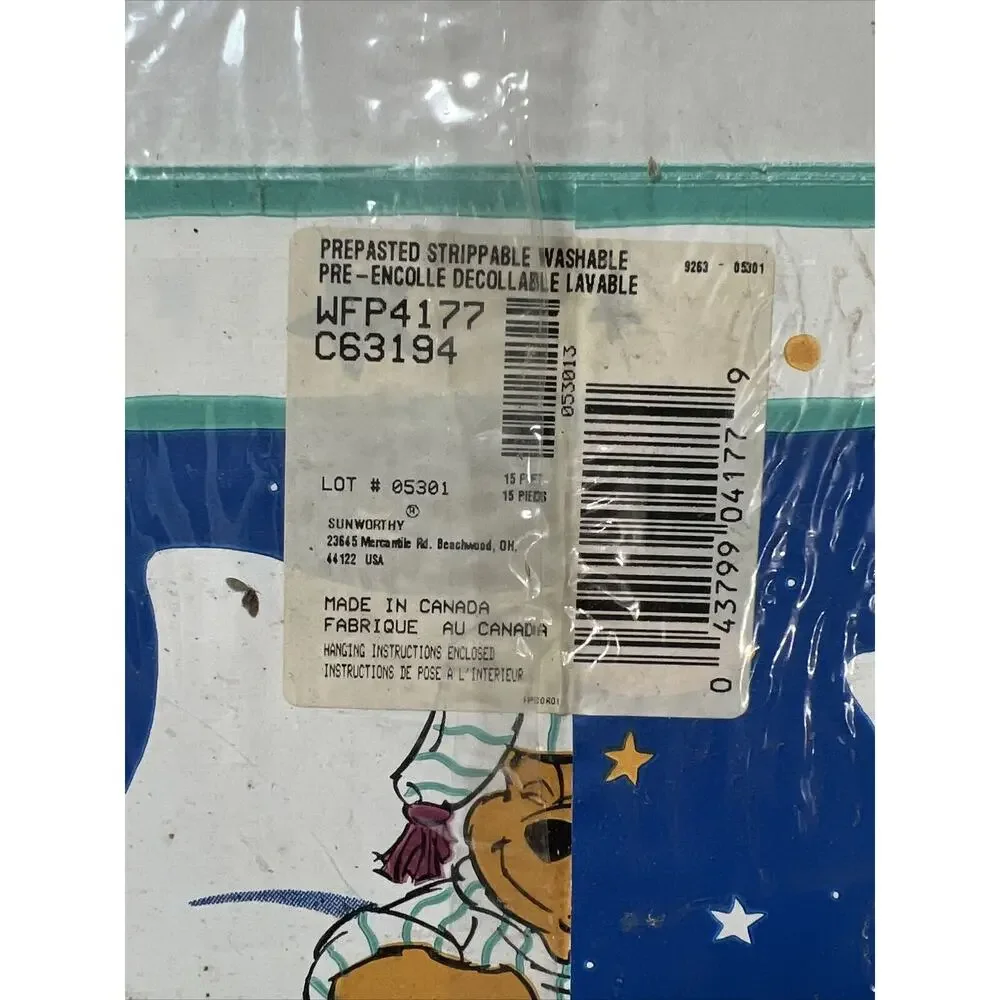 VTG Disney Winnie the Pooh/Piglet Wallpaper Border Roll ~ 8.5 sq ft, 5 yards NEW
